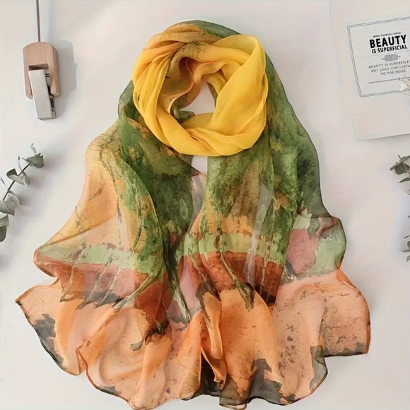 Accessories - Colorful Abstract Women's Scarf